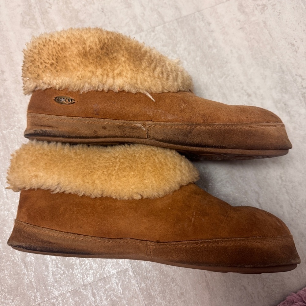 Acorn Brown Shearling Loafers